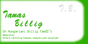 tamas billig business card